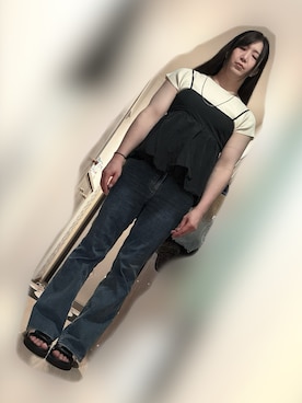 「アイテム（キャミソール）」を使った、Mamiさん（メンズ・175cm）の秋コーディネート
