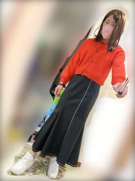「アイテム（スカート）」を使った、Mamiさん（メンズ・175cm）の春コーディネート