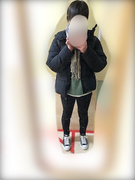 「アイテム（ストール/ショール）」を使った、Mamiさん（メンズ・175cm）の冬コーディネート