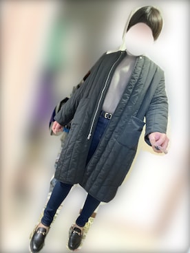 「ビットローファー」｜「アイテム（スウェット）」を使った、Mamiさん（メンズ・175cm）の冬コーディネート