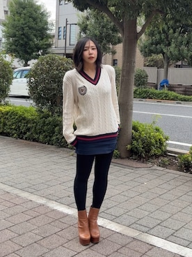 「アイテム（リング）」を使った、しゅせさん（レディース・162cm）の冬コーディネート