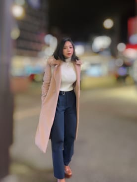 「Guess（ゲス）のアイテム」を使った、しゅせさん（レディース・162cm）の冬コーディネート