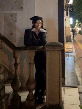 「アイテム（ボディバッグ/ウエストポーチ）」を使った、しゅせさん（レディース・162cm）の冬コーディネート