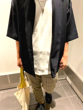 「URBAN RESEARCH Sonny Label（アーバンリサーチサニーレーベル）のアイテム（セットアップ）」を使った、utaさん（メンズ・168cm）の夏コーディネート