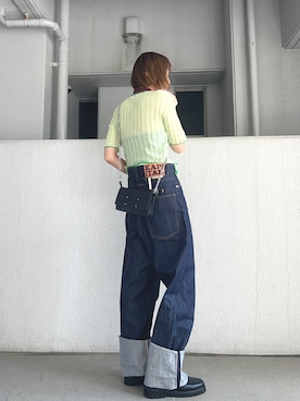 「アイテム（ポロシャツ）」を使った、naoさん（レディース・159cm）の秋コーディネート