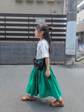 「アイテム（ファッション雑貨）」を使った、RenRenさん（キッズ・110cm）の夏コーディネート
