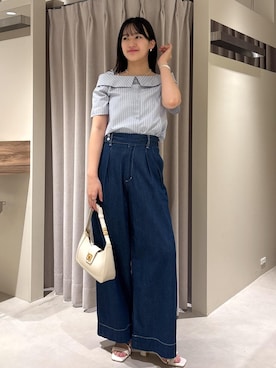 「アイテム（バングル/リストバンド）」を使った、saraさん（レディース・165cm・20代）の夏コーディネート
