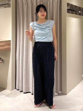 「アイテム（バングル/リストバンド）」を使った、saraさん（レディース・165cm・20代）の夏コーディネート