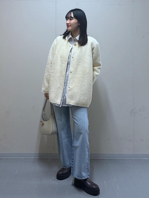 リボン付きバックシャーリングシャツ リボン付きバックシャーリングシャツ（シャツ/ブラウス）｜VIS