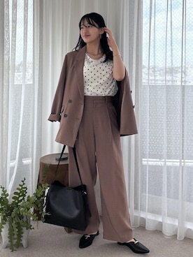 「VIS（ビス）のアイテム（パンツ）」を使った、saraさん（レディース・165cm）の夏コーディネート