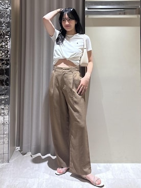 「VIS（ビス）のアイテム（パンツ）」を使った、saraさん（レディース・165cm）の夏コーディネート