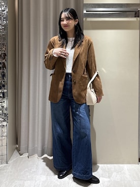 「Juze（ジュゼ）のアイテム」を使った、saraさん（レディース・165cm）の冬コーディネート