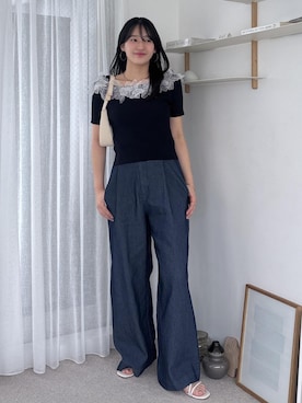 「女子会コーデ」｜saraさん（レディース・165cm）の夏コーディネート