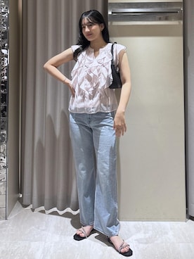 「VIS（ビス）のアイテム（パンツ）」を使った、saraさん（レディース・165cm）の夏コーディネート