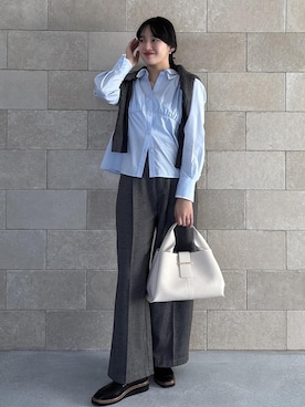 「アイテム（ローファー）」を使った、saraさん（レディース・165cm・10代）の冬コーディネート