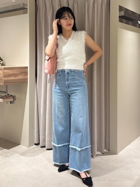 「アイテム（ニット/セーター）」を使った、saraさん（レディース・165cm・10代）の夏コーディネート