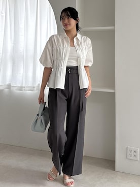 「VIS（ビス）のアイテム（トップス）」を使った、saraさん（レディース・165cm）の春コーディネート