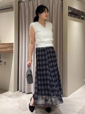 「アイテム（ニット/セーター）」を使った、saraさん（レディース・165cm・10代）の夏コーディネート