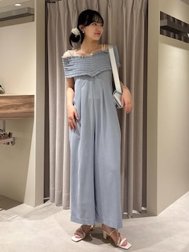 「アイテム（バングル/リストバンド）」を使った、saraさん（レディース・165cm・20代）の夏コーディネート