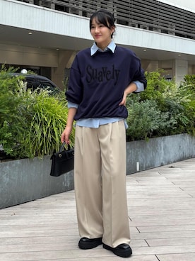 「アイテム（スウェット）」を使った、saraさん（レディース・165cm・10代）の秋コーディネート