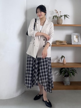 「Juze（ジュゼ）のアイテム」を使った、saraさん（レディース・165cm）の夏コーディネート
