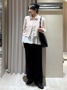 「アイテム（スラックス）」を使った、saraさん（レディース・165cm・10代）の冬コーディネート