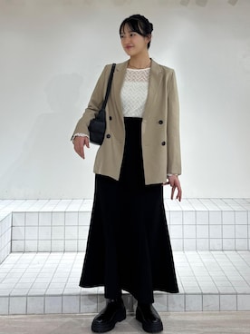 「アイテム（ジャケット/アウター）」を使った、saraさん（レディース・165cm・10代）の秋コーディネート