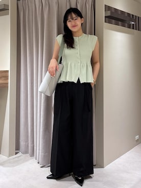 「アイテム（ニット/セーター）」を使った、saraさん（レディース・165cm・10代）の夏コーディネート