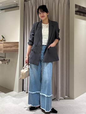「アイテム（テーラードジャケット）」を使った、saraさん（レディース・165cm・10代）の夏コーディネート