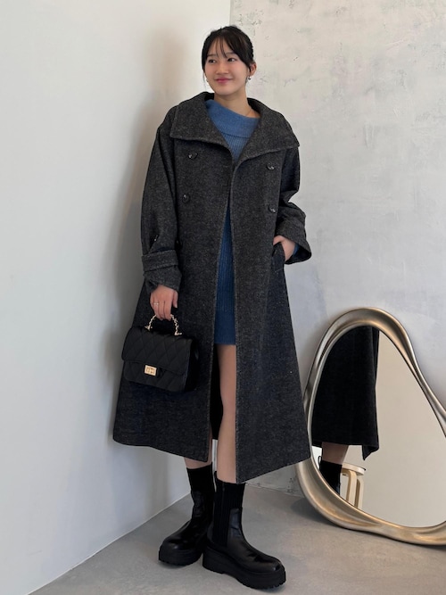 タンクソールサイドニットブーツ