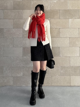 「アイテム（アクセサリー）」を使った、saraさん（レディース・165cm・10代）の冬コーディネート