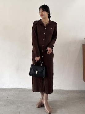 「アイテム（ワンピース/ドレス）」を使った、saraさん（レディース・165cm・10代）の秋コーディネート