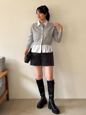 「VIS（ビス）の【2WAY】ひねり金具ワンハンドルミニショルダーバッグ（ショルダーバッグ）」を使った、saraさん（レディース・165cm・10代）の秋コーディネート