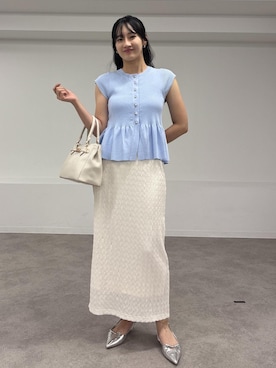 「アイテム（ニット/セーター）」を使った、saraさん（レディース・165cm・10代）の夏コーディネート