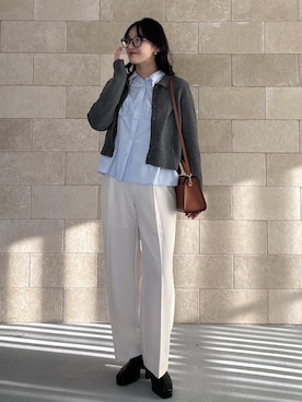 「アイテム（スラックス）」を使った、saraさん（レディース・165cm・10代）の冬コーディネート