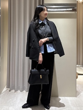 「アイテム（スラックス）」を使った、saraさん（レディース・165cm・10代）の冬コーディネート