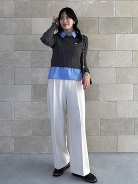 「アイテム（ローファー）」を使った、saraさん（レディース・165cm・10代）の冬コーディネート