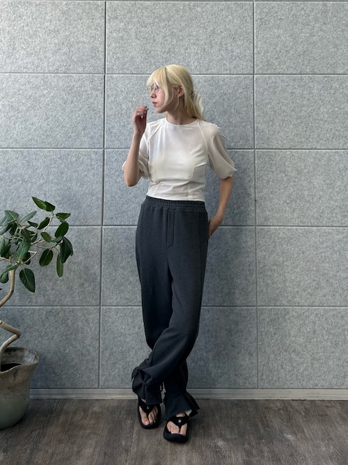 ribbon sweat pants（その他パンツ）｜CODE A（コードエー）の
