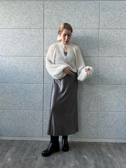 2way sheer mohair pullover（ニット/セーター）｜CODE A