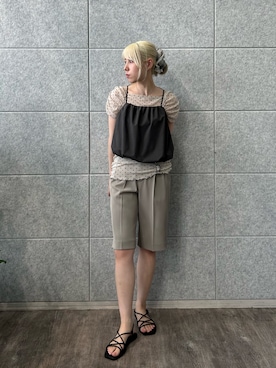 「アイテム（ヘアアクセサリー）」を使った、abe （CODE A）さん（レディース・167cm・20代）の夏コーディネート