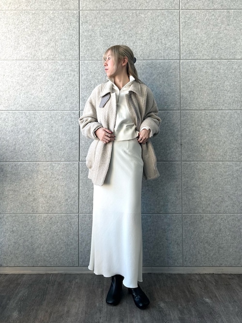 セール】oversized tweed blouson（ダウンジャケット/コート）｜CODE A