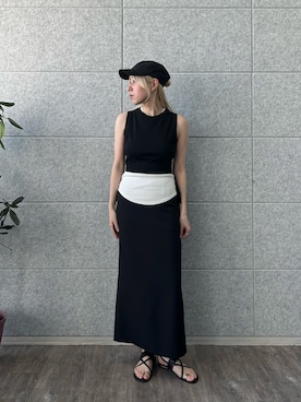 「アイテム（タンクトップ）」を使った、abe （CODE A）さん（レディース・167cm・20代）の夏コーディネート