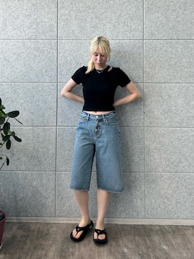 「アイテム（サンダル）」を使った、abe （CODE A）さん（レディース・167cm・20代）の夏コーディネート