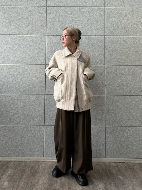 セール】oversized tweed blouson（ダウンジャケット/コート）｜CODE A