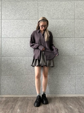 「アイテム（カチューシャ）」を使った、abe （CODE A）さん（レディース・167cm）の秋コーディネート