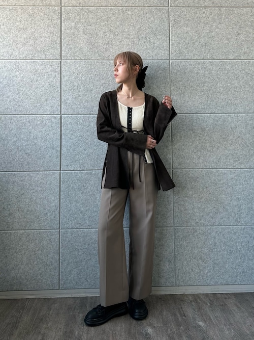 tシャツ fronthook sheer rib pullover レディース fronthook sheer rib pullover（カットソー） | CODE A（コード
