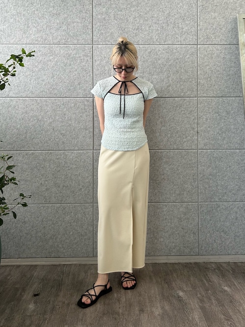 セール】slit jersey maxi skirt（スカート）｜CODE A（コード