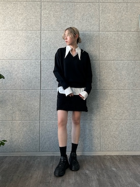 「アイテム（ソックス/靴下）」を使った、abe （CODE A）さん（レディース・167cm・20代）の冬コーディネート