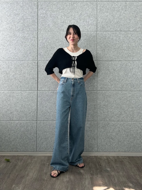 carl yarn 2way short cardigan（カーディガン/ボレロ）｜CODE A