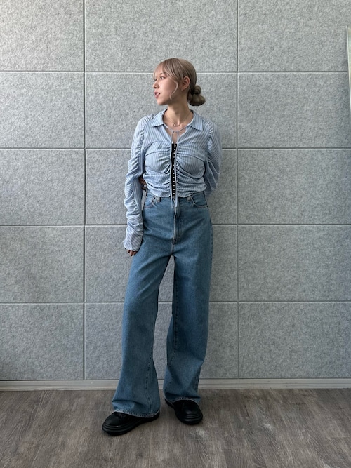 セール】Lyocell stripe blouse（シャツ/ブラウス）｜CODE A（コード